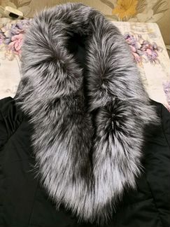 Пальто с мехом чернобурки