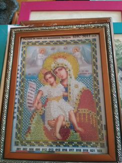 Вышитая бисером икона