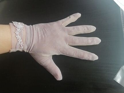Перчатки гипюр с плотной ладошкой