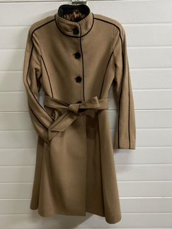 Пальто бежевое шерстяное