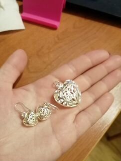 Набор серьги и подвеска, кулон