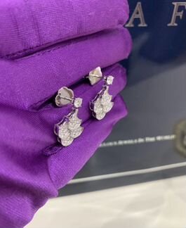 Золотые серьги Graff 2 ct 6.2 гр