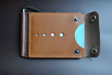 Зажим кожаный для денег/купюр