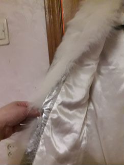 Шуба из песца белая