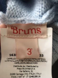 Новая шапка Brums на девочку 2-3 лет