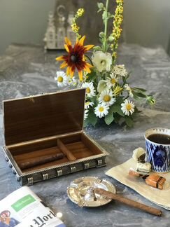 Коробка для сигар ; серебро, портсигар, шкатулка