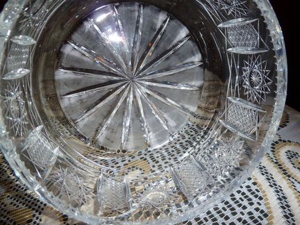 Хрустальная ваза для фруктов большая, (Германия)