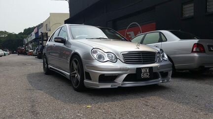 Пороги black bison для c class w203