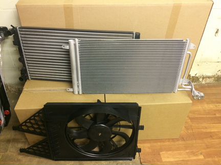 Радиатор двс рест+дорест vw polo sedan
