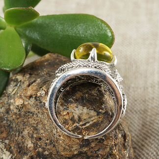 Перстень Змеи (лимонное стекло)