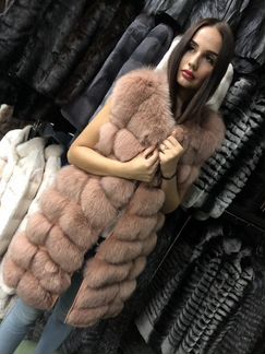 Песцовая жилетка