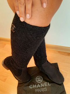 Chanel Стильные демисезонные сапоги (букле)