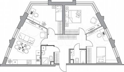 Квартира-студия, 83.4 м², 6/39 эт.