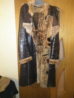 Кожанное пальто