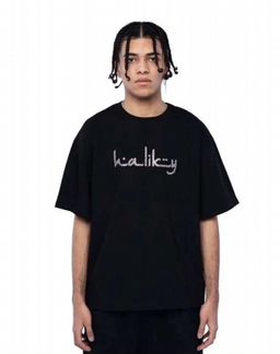 Haliky swarovski Arabic logo tee