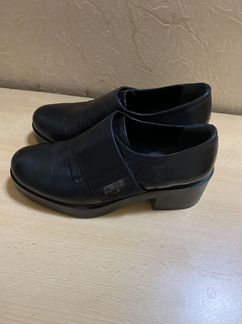 Кожаные ботинки на платформе 37