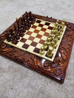 Шахматы ручной работы (коричневые)