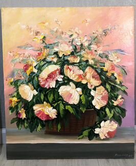 Картина маслом на холсте цветы