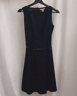 Платье синее с поясом H&M