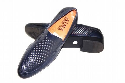 Кожаные летние мужские туфли