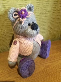Мишка вязаный (девочка)