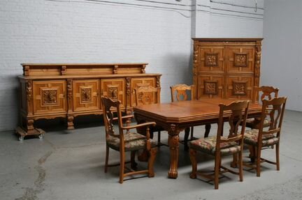 Столовая, массив дуба и ореха, начало XX века