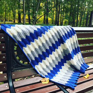 Плед детский из мериносовой шерсти. Ручная работа