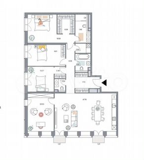 4-к квартира, 160.4 м², 12/21 эт.
