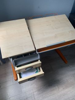 Стол письменный детский синий