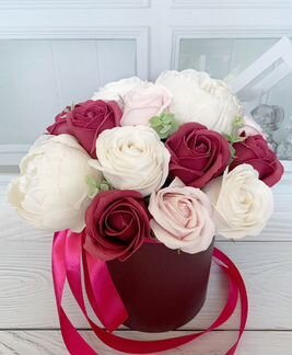Букет из мыльных роз