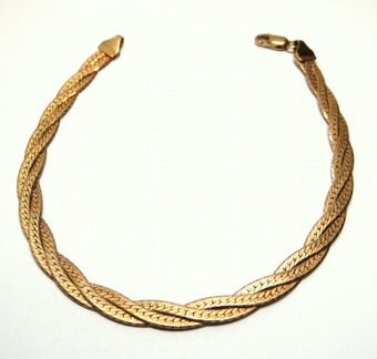 Золотой браслет плоский 585 пробы