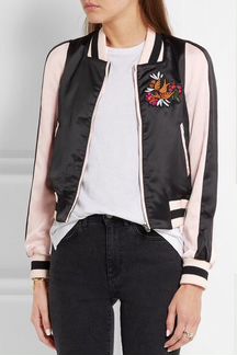 Сатиновая куртка-бомбер Maje